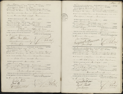 Register van geboortenakten, Burgerlijke Stand Wormerveer, 1823 jan 7 - 1832 dec 31//