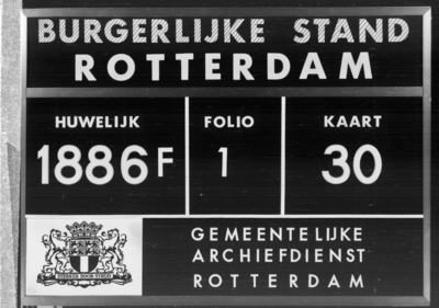 Nadere toegang op het huwelijksregister van de gemeente Rotterdam/f057/