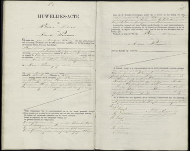 Index op het huwelijksregister van de gemeente Rhoon, 1873-1882//