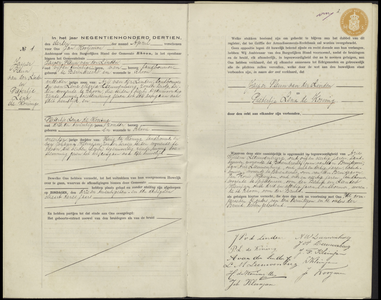 Index op het huwelijksregister van de gemeente Rhoon, 1913-1922//
