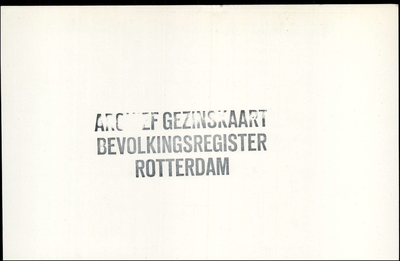 Gezinskaarten Rotterdam, Korosis - Kortink, 1880-1940//