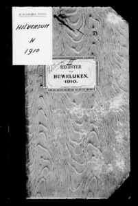 Huwelijksakten van de gemeente Hilversum, 1910//