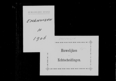 Huwelijksakten van de gemeente Enkhuizen, 1906//
