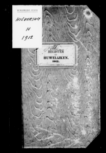 Huwelijksakten van de gemeente Hilversum, 1912//