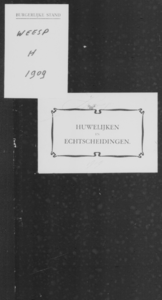 Huwelijksakten van de gemeente Weesp, 1909//