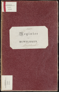 Huwelijksakten van de gemeente Loosdrecht, 1852//