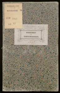Huwelijksakten van de gemeente Purmerend, 1852//