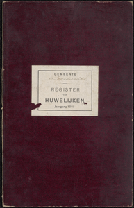 Huwelijksakten van de gemeente Loosdrecht, 1911//
