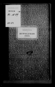 Huwelijksakten van de gemeente Bussum, 1899//
