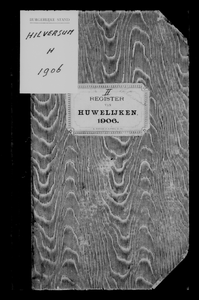 Huwelijksakten van de gemeente Hilversum, 1906//
