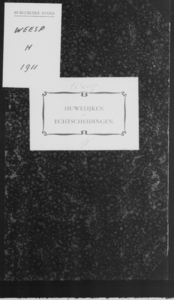 Huwelijksakten van de gemeente Weesp, 1911//