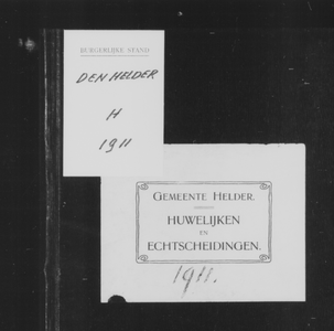 Huwelijksakten van de gemeente Den Helder, 1911//