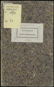 Huwelijksakten van de gemeente Akersloot, 1873//