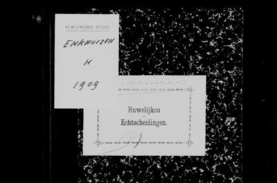 Huwelijksakten van de gemeente Enkhuizen, 1909//