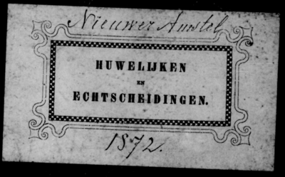 Huwelijksakten van de gemeente Nieuwer-Amstel, 1872//