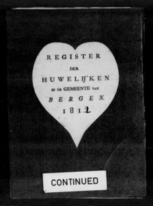 Huwelijksakten van de gemeente Bergen, 1812//