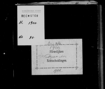 Huwelijksakten van de gemeente Beemster, 1900//