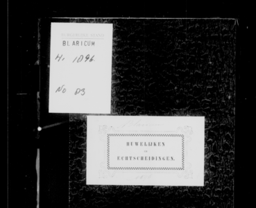 Huwelijksakten van de gemeente Blaricum, 1896//