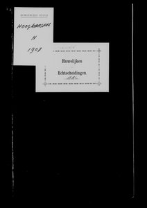 Huwelijksakten van de gemeente Hoogkarspel, 1907//
