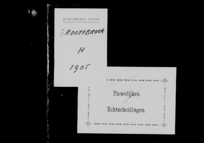 Huwelijksakten van de gemeente Grootebroek, 1905//