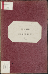Huwelijksakten van de gemeente Loosdrecht, 1856//