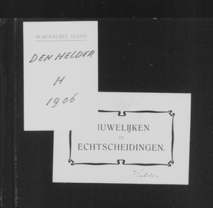 Huwelijksakten van de gemeente Den Helder, 1906//
