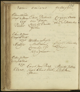 Doopboek van de Nederlands Hervormde kerk te Zandvoort, 1729-1775//