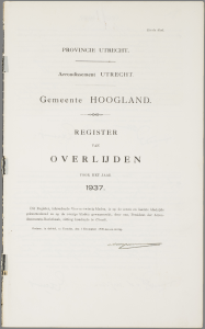 Hoogland 1937//