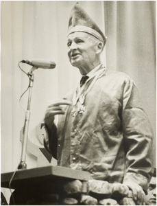 Carnaval 1966. Piet Jacobs als  De Wereldreiziger . Petrus Johannes * 11.8.1890 Helmond ; + ca. 1970