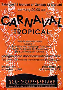 Carnaval georganiseerd door Dansstudio Rosita Solá in Grand Cafe Berlage