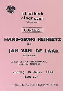 Concert van Hans-Georg Reinertz en Jan van de Laar in H.Hartkerk