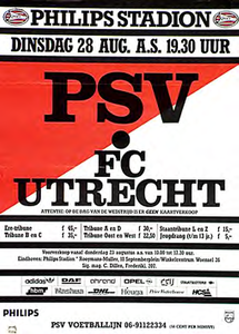 Competitie wedstrijd PSV - FC Utrecht in het Philips stadion