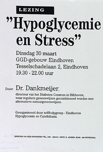 Lezing Hypoglysemie en Stress in GGD-gebouw