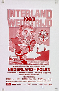 Vriendschappelijke Interlandwedstrijd Nederland- Polen in het Philips stadion
