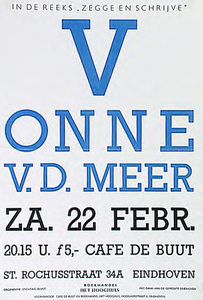 Presentatie van schrijfster Vonne v.d. Meer in café De Buut