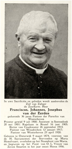 Franciscus Johannes Josephus van der Eerden, pastoor van Westerhoven 1920 - 1956