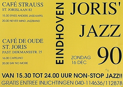 Jazzoptreden in café Strauss en café De Oude St. Joris