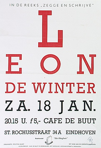 Presentatie van schrijver Leon de Winter in café De Buut