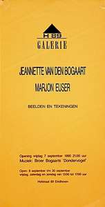 Expositie beelden en tekeningen van Jeanette van den Bogaaart en Marjon Euser