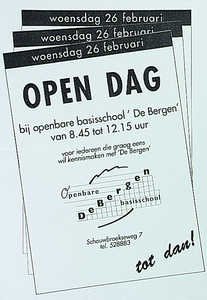 Open dag bij basisschool De Bergen