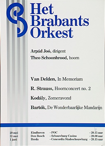 Concert van het Brabants Orkest in POC onder leiding van Arpád Joó