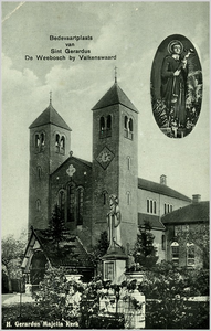 H. Gerardus Majella Kerk, Weebosch 75, rechts boven een ovaal met daarin de Heilige Gerardus