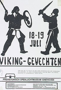 Reconstructie viking-gevechten in het Prehistorisch Openluchtmuseum Eindhoven