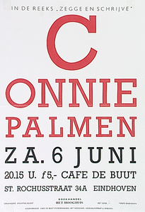 Presentatie van schrijfster Connie Palmen in café De Buut