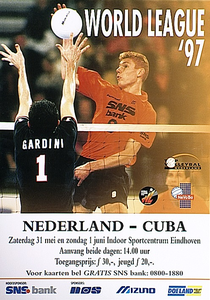 Volleybalinterland Nederland-Cuba