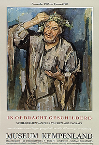 Overzichtstentoonstelling portretten van Peer van de Molengraft ter gelegenheid van zijn vijfenzestigste verjaardag in Museum Kempenland